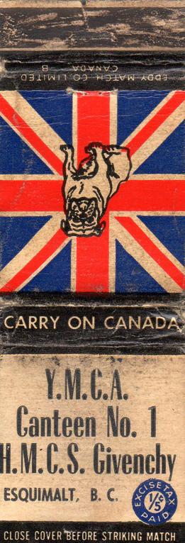 HMCS Givenchy Match Book Cover
