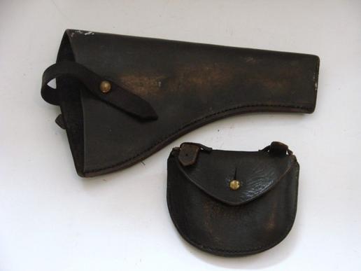 P14 Revolver Holster and Ammunition Pouch - Black - Rifle Regt