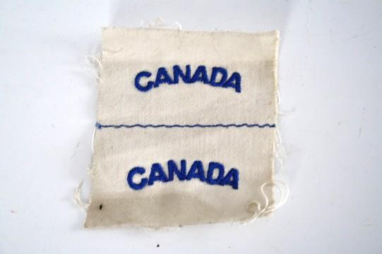 WW2 RCN CANADA Shoulder Titles - Whites