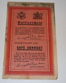 WW2 Safe Conduct Pass  