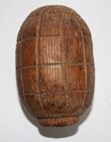 WW1 CEF Training Grenade - Lead filled Oak