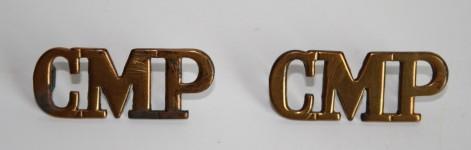 Canadian Military Police Shoulder Brass Pair