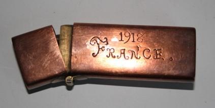 FRANCE 1918 Trench Art Lighter