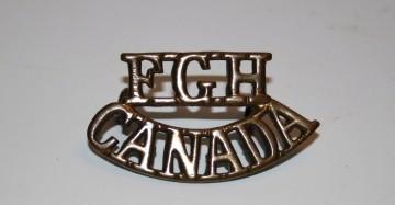 WW1 Fort Garry Horse Canada Shoulder Title - Loop Lugs