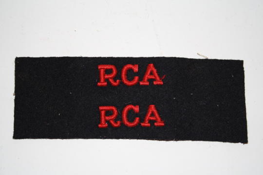 RCA Wool Shoulder Titles - Uncut Pair