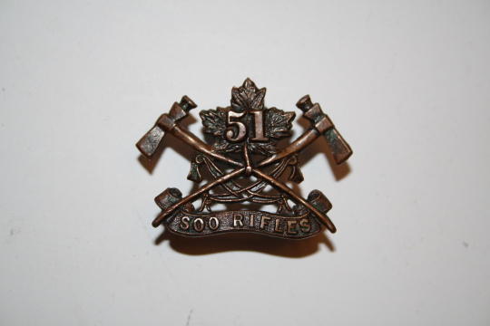 51st Regiment - Soo Rifles Collar Badge