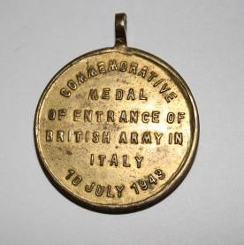 8th Army Commerative Medal  - Entry into Italy 10 July 1943