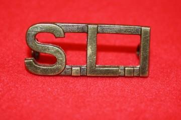 Saskatoon Light Infantry (SLI) Brass Shoulder Title - Scully Marked