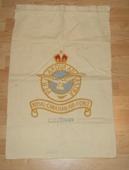 WW2 RCAF Pillow Cover - Named to LOTHIAN