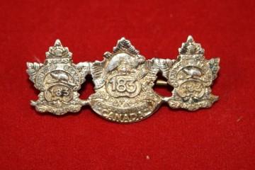 WW1 Sterling Sweetheart Pin - 183rd Bn (Manitoba Beavers)