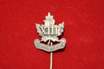 WW1 13th Royal Regiment Sterling Silver Stick Pin