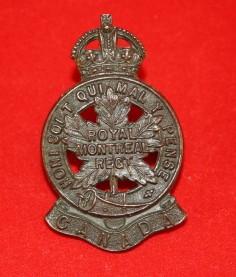 WW1 14th Battalion (Royal Montreal Regt) Cap Badge