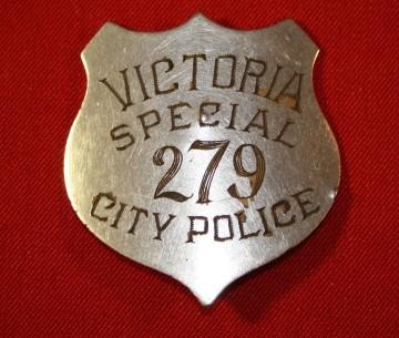 Victoria Special City Police Badge  c.1914