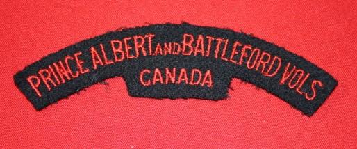 Prince Albert and Battleford Volunteers Cloth Flash