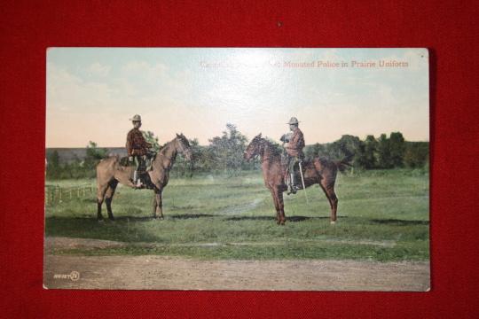 Canadian North West Mounted Police in Prairie Uniform - Post Card