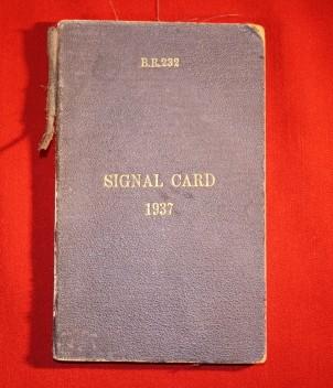 RCNVR Named 1937 Signal Card  - Booklet