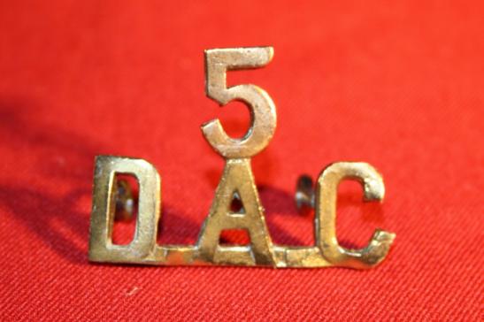 5 DAC - Fifth Canadian Divisional Ammunition Column title  - SCARCE