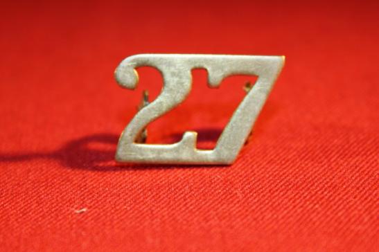 27th Battalion Shoulder Numeral