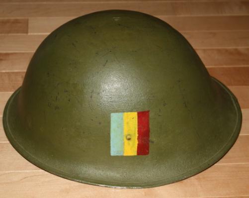 Mk III D Day Turtleshell helmet with painted RCEME insignia