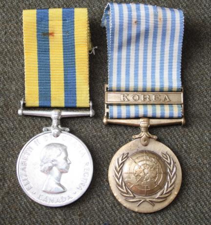 Canadian Korea Service Medal Pair - SK9954  F.J. HOLOBOFF