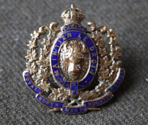 Blue Enamelled RNWMP Cap Badge