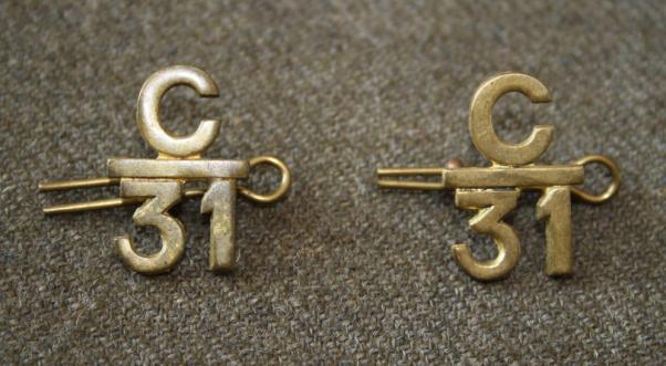 C31 Collar Badge Pair