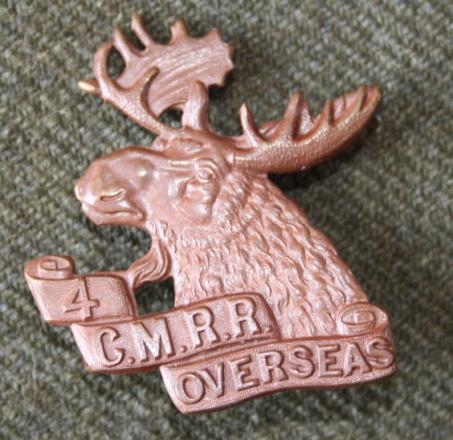 4th Canadian Mounted Rifles Cap Badge