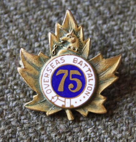 75th Battalion Sweetheart Pin