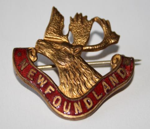 Newfoundland Regiment Sweetheart Badge - Red Enamel