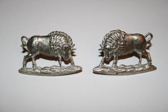 12th Manitoba Dragoons Collar Badges - Matching Pair