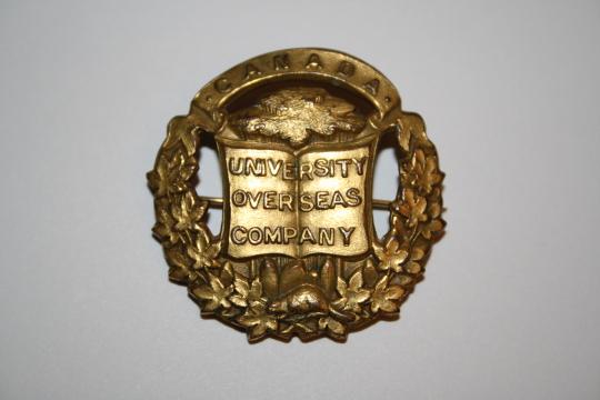 3rd University Overseas Company (PPCLI) Officer Gilt Cap Badge