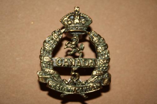 5th Battalion Western Cavalry Officer Cap Badge