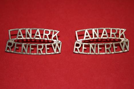 Lanark and Renfrew Scottish Shoudler Titles - Matched Pair