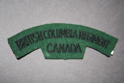 British Columbia Regiment Melton Shoulder Title