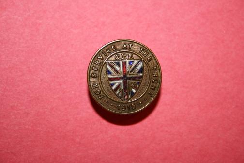 Canadian Patriotic Fund 1915 For Service at the Front Pin