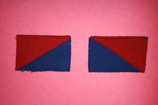 Matching pair of 6th Canadian Division Wool Patches