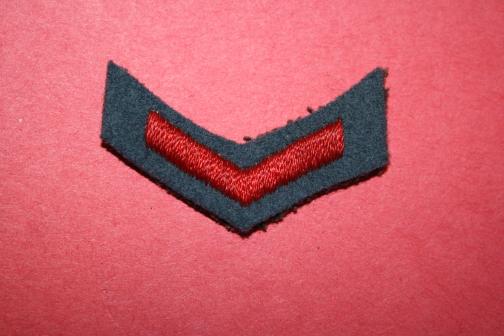 WW2 Canadian One Year of Service Chevron on Blue background