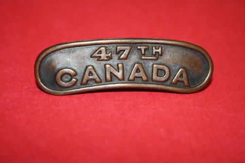 47 Battalion Shoulder Title (New Westminster, BC)