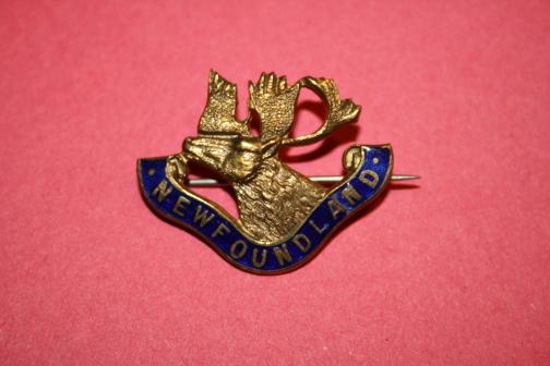 Newfoundland Regiment Sweetheart Badge - Blue Enamel