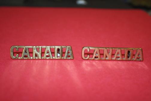 Pair of CANADA Shoulder brass - Straight Type