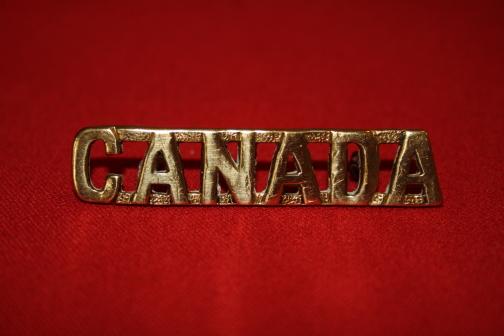 WW1 Canada Title.  This is the straight type.