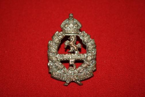 5th Battalion Western Cavalry collar Badge - Saskatchewan