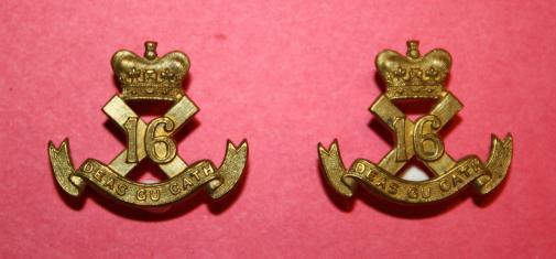 WW2 Canadian Scottish Collar Badges - Matched Pair