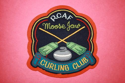 RCAF Moose Jaw Curling Club Felt Jacket Crest - Crestcraft