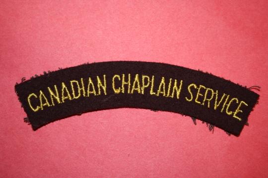 WW2 Canadian Chaplain Service Embroidered Shoulder Title