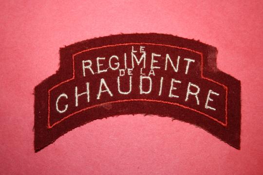 WW2 Le Regiment de la Chaudiere Shoulder Title