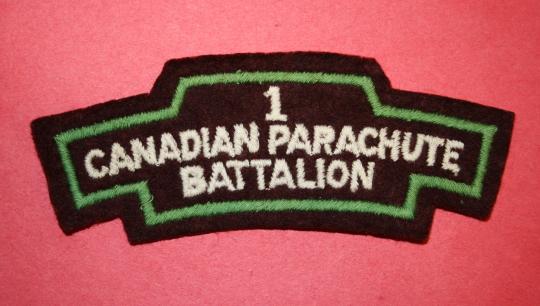 WW2 First Canadian Parachute Regiment Embroidered Shoulder Title