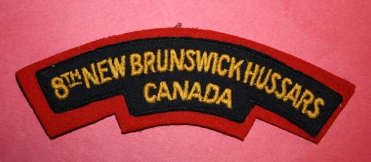 WW2 8th New Brunswick Hussars Shoulder title