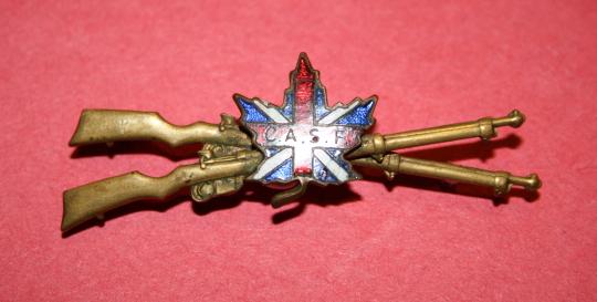 WW1 Canadian Active Service Force (CASF) Sweetheart Pin - Crossed Ross Rifles