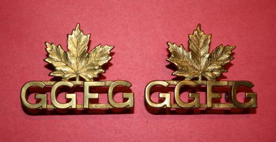 WW2 GGFG Shoulder Title Pair  - Scully marked